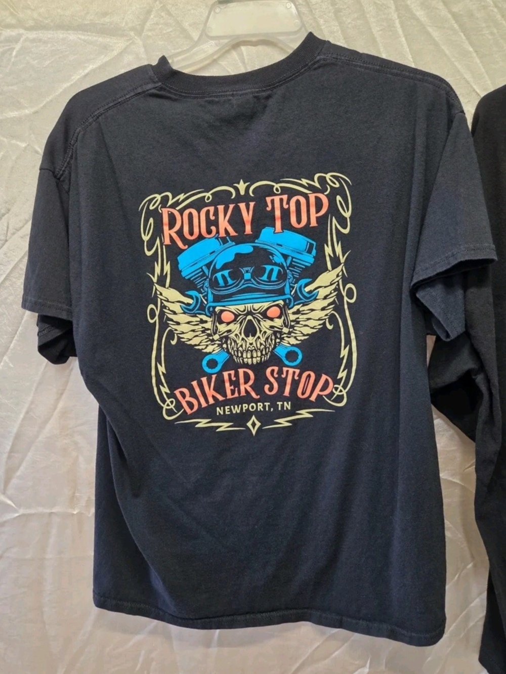 Gildan Rocky Top Biker Stop Graphic T-Shirt Black XL